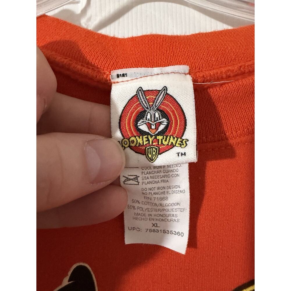 Vintage Looney Tunes Halloween Got Candy Sweatshirt Sz XL Cat Orange - Picture 2 of 6